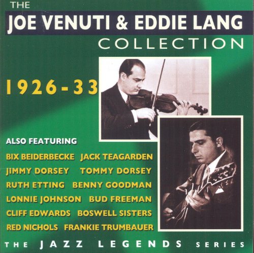 CD cover for "The Joe Venuti & Eddie Lang Collection," featuring musicians’ portraits.