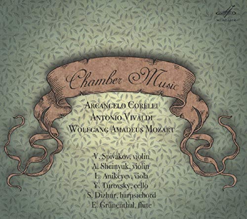 CD cover for "Chamber Music" by Corelli, Vivaldi, and Mozart.