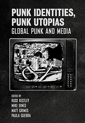 Book cover with a vintage television displaying a city scene.