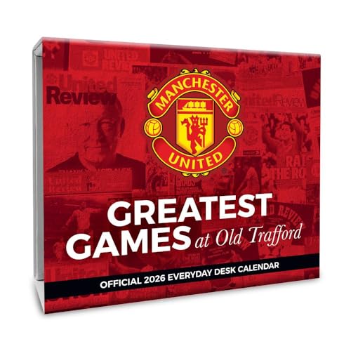2026 CALENDAR MANCHESTER UNITED FC PAGE A DAY DESK BLOCK OFFICIAL PRODUCT [Calendar] [2025]