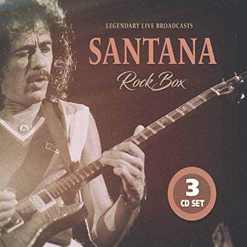 Carlos Santana playing guitar on the cover of a 3CD set.