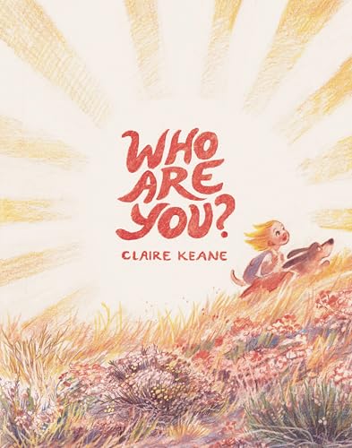 Book cover with illustrated child and dog running in a field.