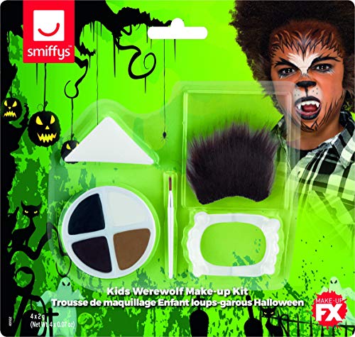 Smiffys Kids Halloween Werewolf Make Up Kit, Aqua