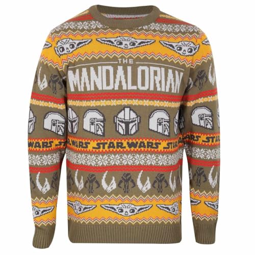 Star Wars The Mandalorian - Repeat Green (Unisex Knitted Jumper) Large