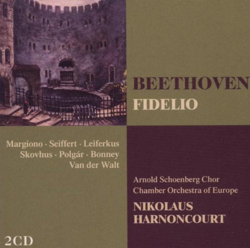 CD cover for Beethoven’s *Fidelio* opera, featuring a castle illustration.