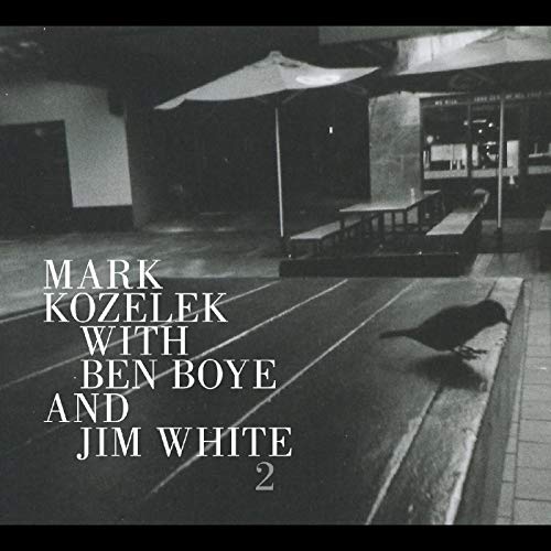 Black and white album cover for Kozelek, Boye, and White’s “2”, featuring a bird.
