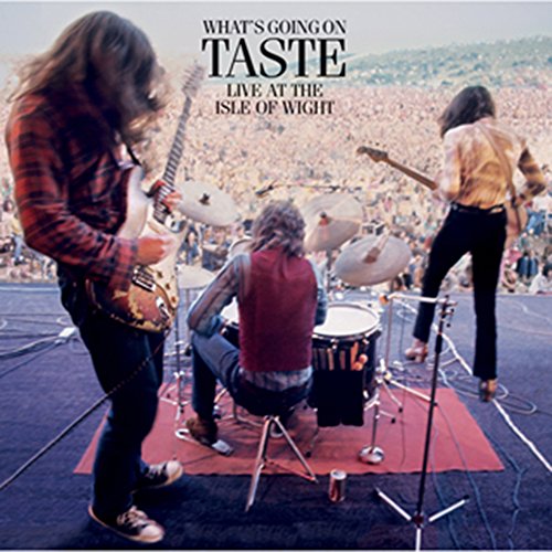 CD cover for Taste’s “What’s Going On” live album, featuring musicians onstage.