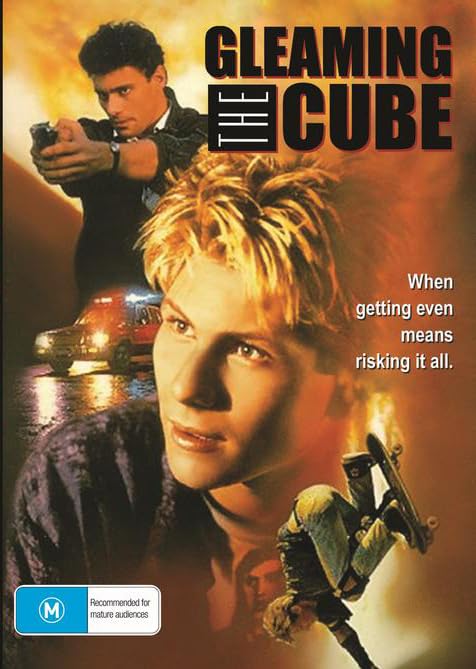 DVD cover for "Gleaming the Cube" featuring two young men and action scenes.
