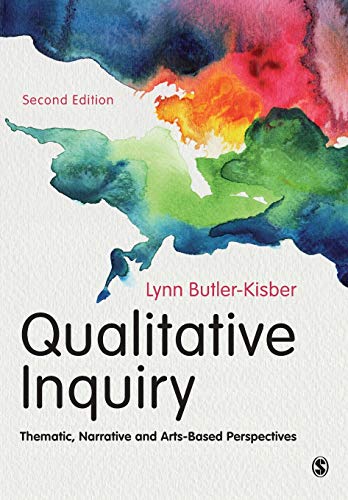Book cover: "Qualitative Inquiry" second edition, with watercolor abstract art.