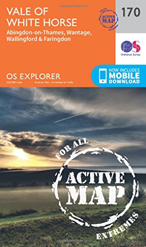 Vale of White Horse Map | Weatherproof | Abingdon-on-Thames, Wantage, Wallingford & Faringdon | Ordnance Survey | OS Explorer Active Map 170 | England | Walks | Hiking | Maps | Adventure