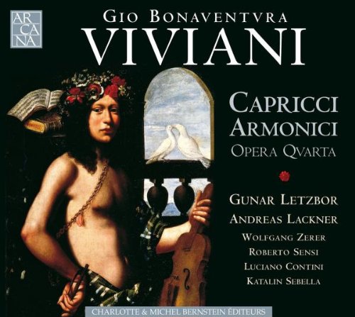 CD cover: Baroque painting of a young man with doves and musical instruments.
