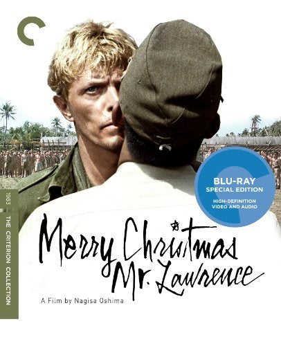 Blu-ray cover for “Merry Christmas Mr. Lawrence” featuring two men in uniform.