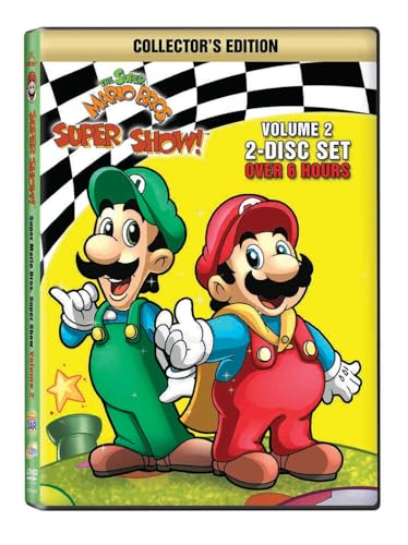 DVD cover for “Super Mario Bros Super Show! Volume 2” featuring Mario and Luigi.