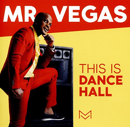 Mr. Vegas album cover featuring artist in red suit on yellow background.