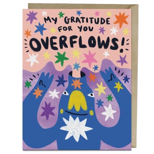 6 Pack Barry Lee for Em & Friends Gratitude Overflows Thank You Card