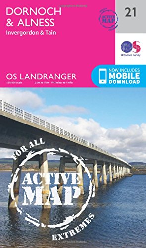 Landranger Active (21) Dornoch & Alness, Invergordon & Tain (OS Landranger Active Map)
