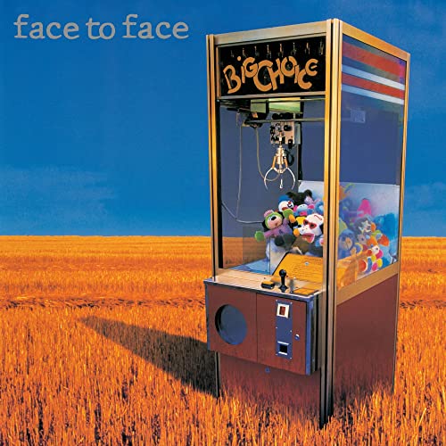 CD cover: claw machine filled with stuffed animals in a field.