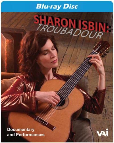 Blu-ray cover featuring guitarist Sharon Isbin with her instrument.