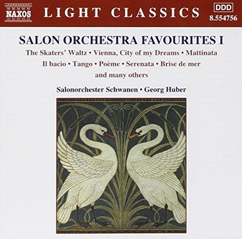 CD cover: "Salon Orchestra Favourites, Vol.1" with swans illustration.