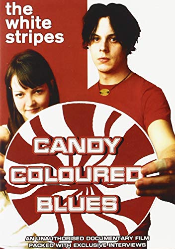 The White Stripes DVD cover featuring Jack and Meg White with candy design.
