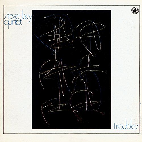 CD cover for Steve Lacy’s “Troubles” with abstract white lines on black.
