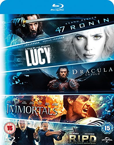 Blu Ray 5-movie Starter Pack: Lucy/dracula Untold/47 Ronin/immortals/r.i.p.d [BLU-RAY]