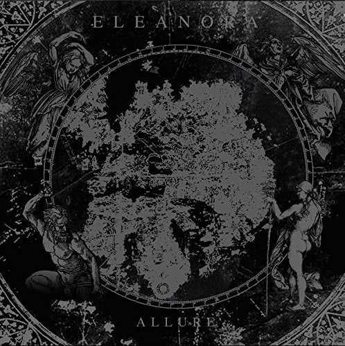 Black and white vinyl record cover with ornate celestial imagery.