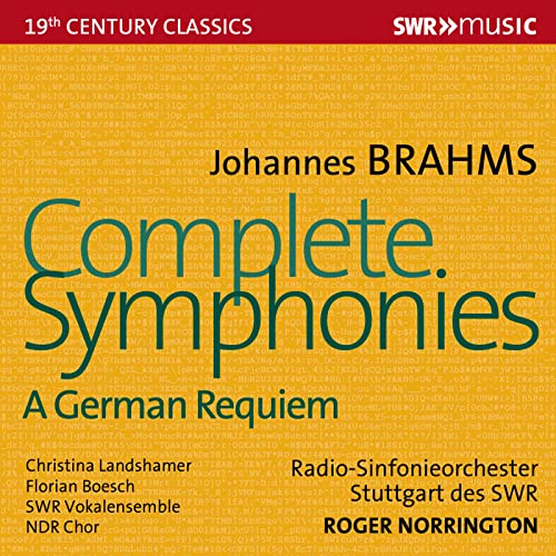 Roger Norrington - Johannes Brahms: Complete Symphonies, A German Requiem [CD]