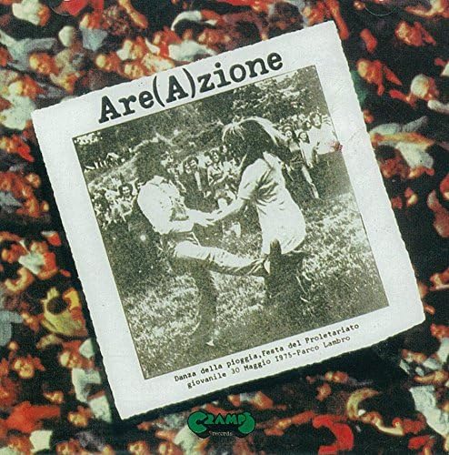CD cover: black and white photo of people dancing in the rain.