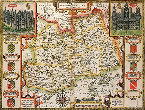 Ryco Originals Surrey Historical Map 1000 Piece Jigsaw Puzzle (1610). Free print!