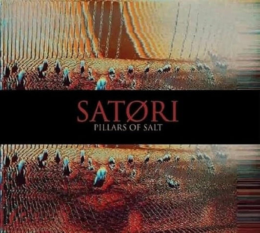 CD cover for Satøri’s “Pillars Of Salt” with a desert landscape.
