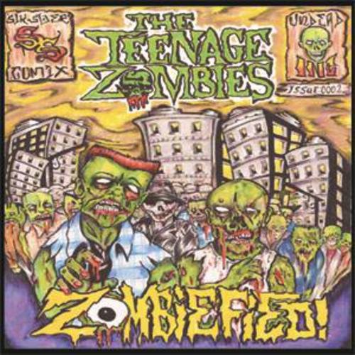 CD cover for "Zombiefield" by The Teenage Zombies, featuring zombie artwork.