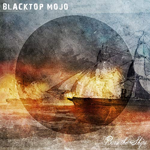 CD cover art: burning ships at sea with a dark, textured background.