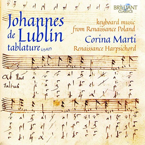 CD cover featuring antique musical notation and text: “Johannes de Lublin”.
