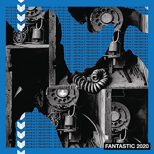 Slum Village "Fantastic 2020" CD cover: gears, text, and blue stripes.