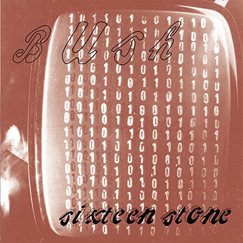 CD cover for Bush’s “Sixteen Stone” with binary code and band name.