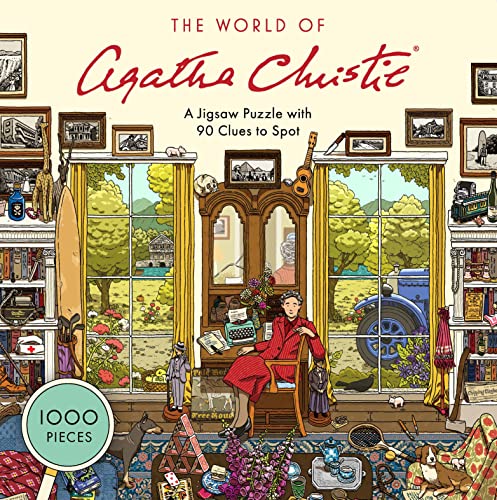 Agatha Christie jigsaw puzzle box featuring a detailed, cluttered room scene.