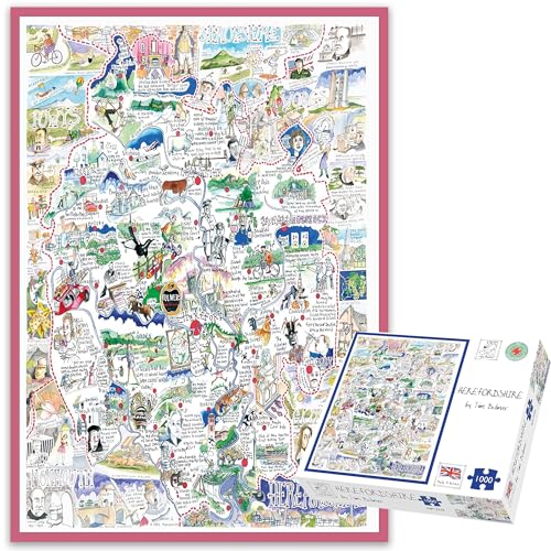 Map of Herefordshire Jigsaw 1000 Piece Puzzle