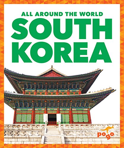 Map or book cover featuring South Korea with geographical or cultural illustrations.
