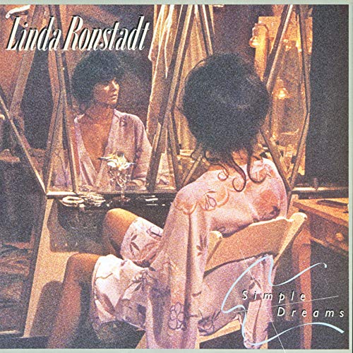 Linda Ronstadt album cover, "Simple Dreams," showing a woman in a mirror.