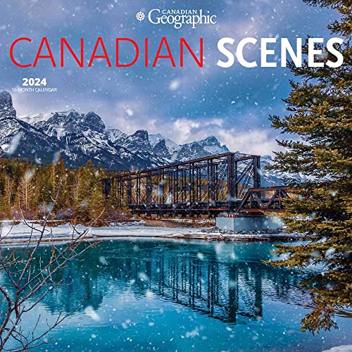 Canadian Geographic Canadian Scenes | 2024 12 x 24 Inch Monthly Square Wall Calendar | Wyman Publishing | Travel Scenic Outdoor