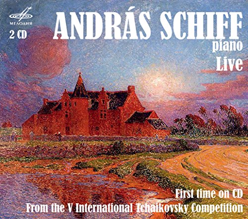 András Schiff piano live CD cover featuring a red castle painting.