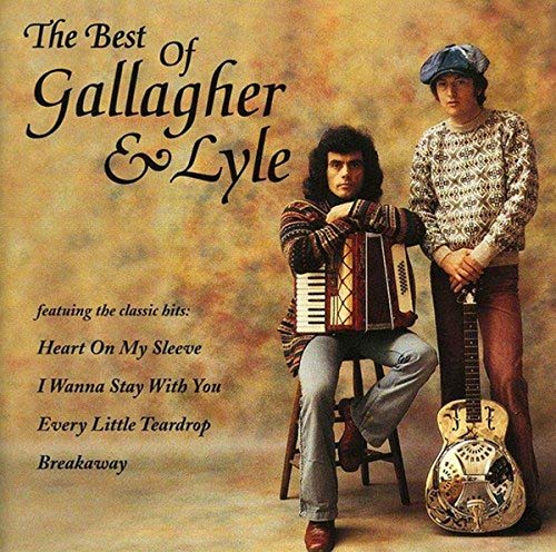 CD cover for Gallagher & Lyle’s “The Best Of” featuring two men with instruments.
