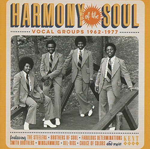 CD cover featuring a 1970s vocal group in striped suits.