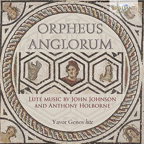 CD cover: mosaic design with portraits, title “Orpheus Anglorum”, lute music.