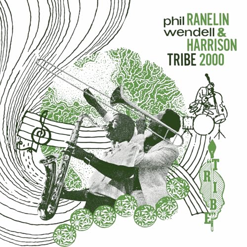 CD cover featuring musicians with saxophone and trombone against a green and white background.