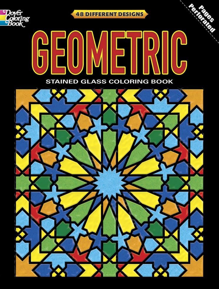 Geometric Stained Glass Coloring Book (Dover Design Stained Glass Coloring Book)