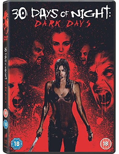 DVD cover for "30 Days of Night: Dark Days" featuring vampires and a woman.
