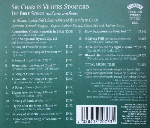 Various - Charles Villiers Stanford: The Bible Songs (Baritone & Choir) And Rare Anthems [CD]
