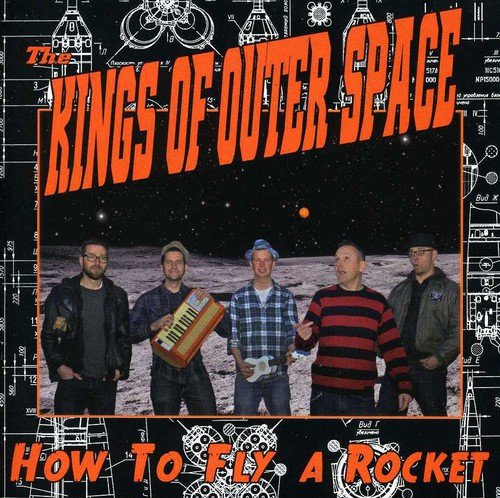 CD cover for "Kings Of Outer Space" featuring a band on the moon.